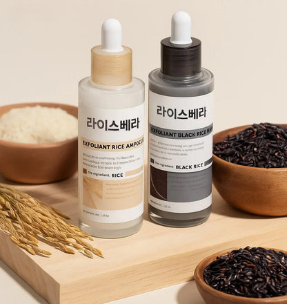 Rice Ampoule Duo (2 Bottles) – Clears Blackheads & Whiteheads, Revives Dull & Dry Skin. Safe for All Skin Types.